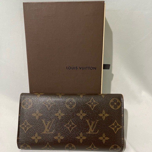 Authentic Louis Vuitton Long Wallet Portefeuille Sarah Wallet Old Model - Picture 3 of 17